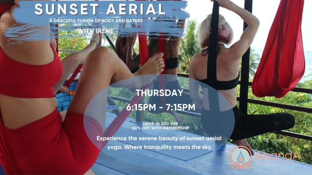 Weekly Workshops - Thursday Sunset Aerial Yoga with Irene