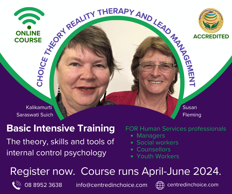 Basic Intensive Training in Choice Theory, Reality Therapy and Lead Management