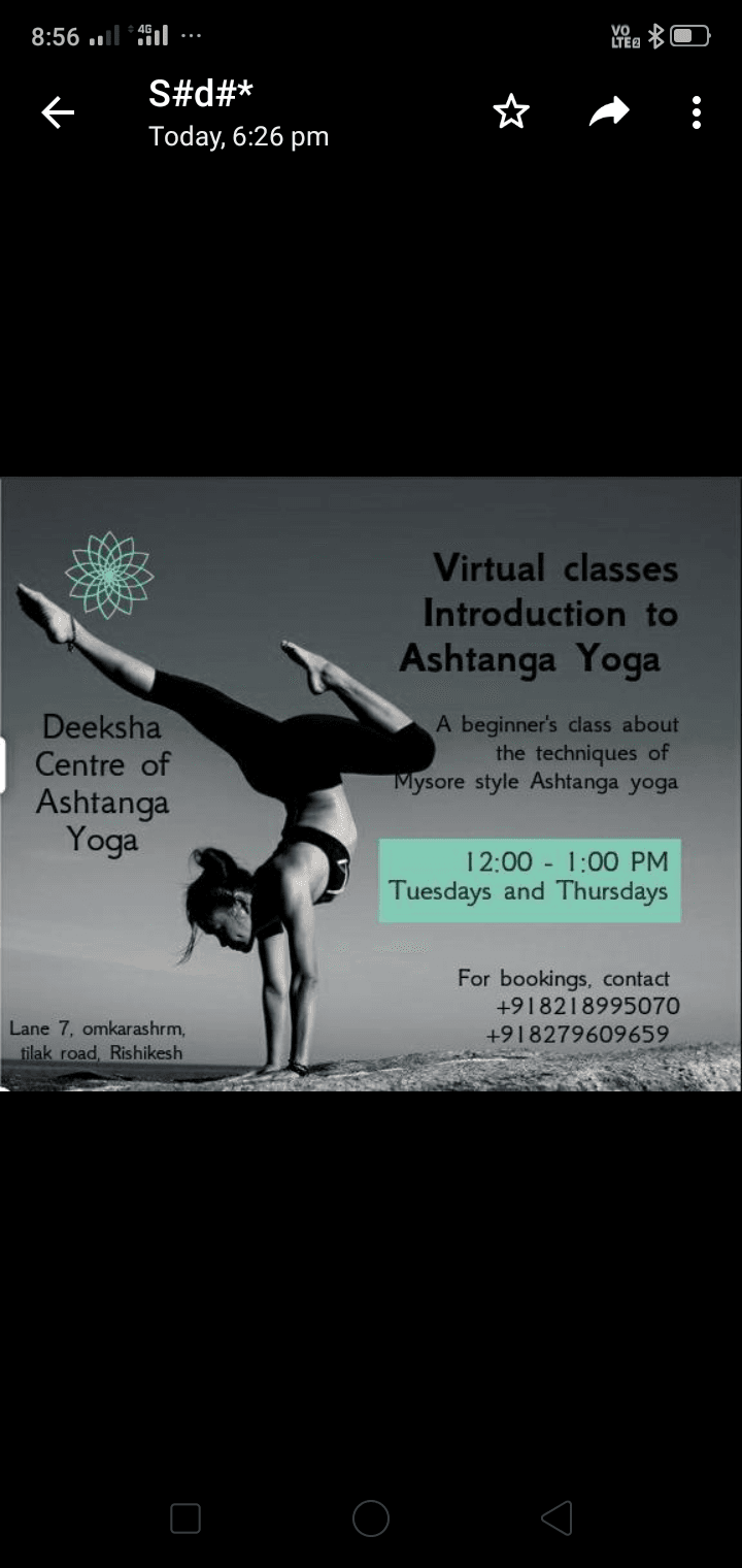 Yogic deeksha ashtanga- anatomical yoga center (Yogacharya Pankaj Vyas) 200/ 300 hrs. TTC courses available logo