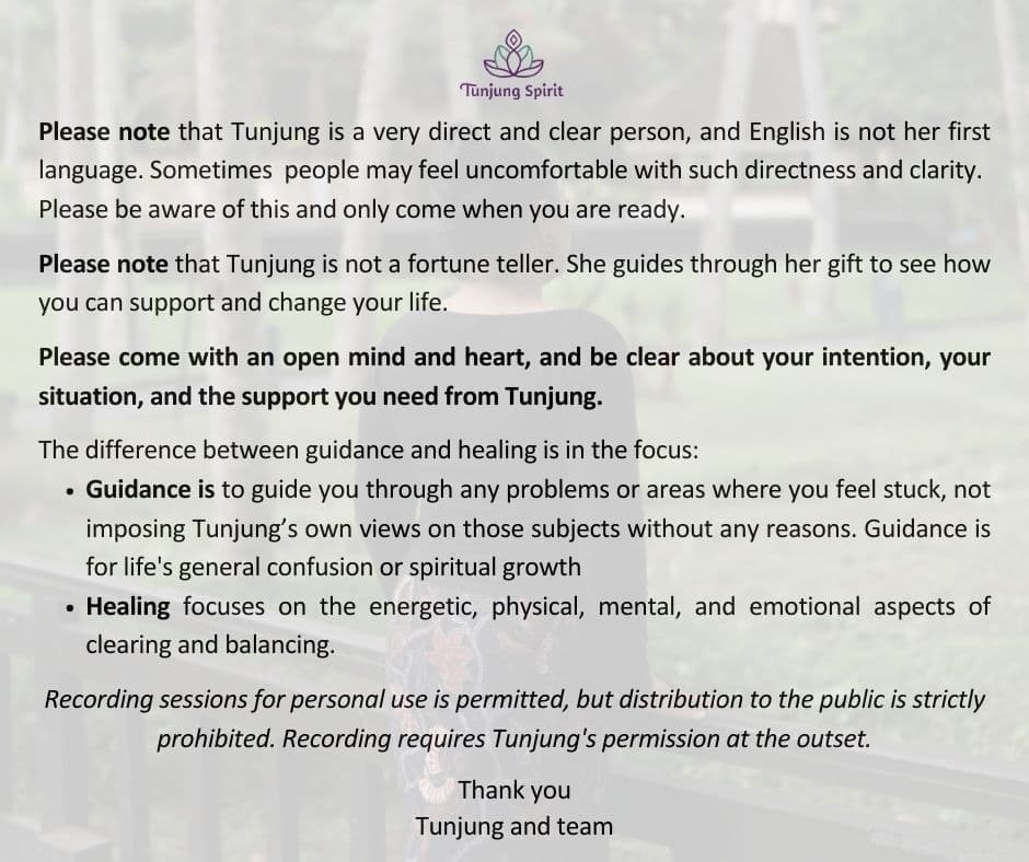 Tunjung Bali Healing, guidance, Meditation & Retreats.