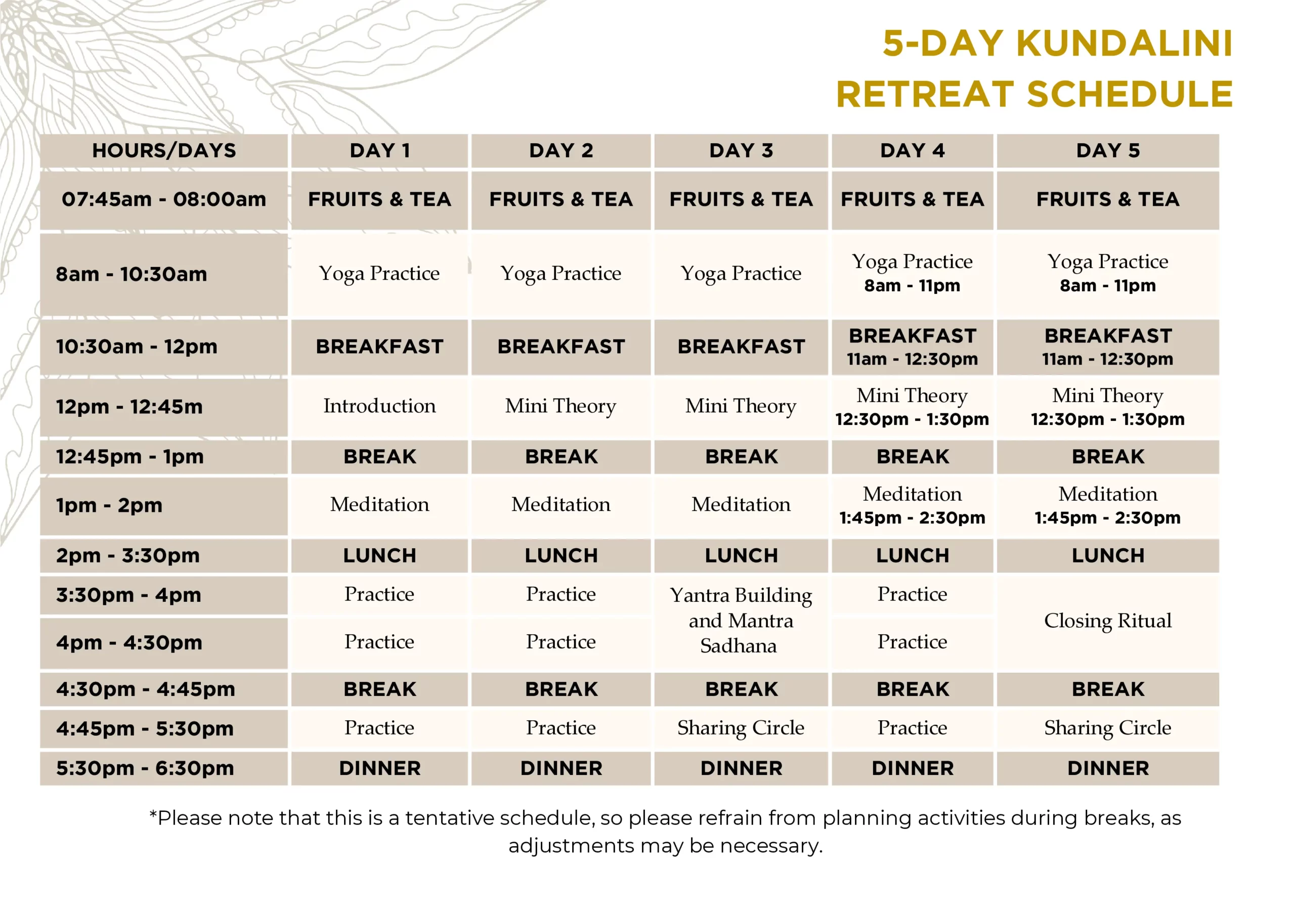 5-Day Kundalini Rising Retreat 1